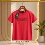 Premium Coral Red Kids Cotton T-Shirt (2004)
