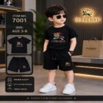 Premium Black Boys Summer Outfit Set