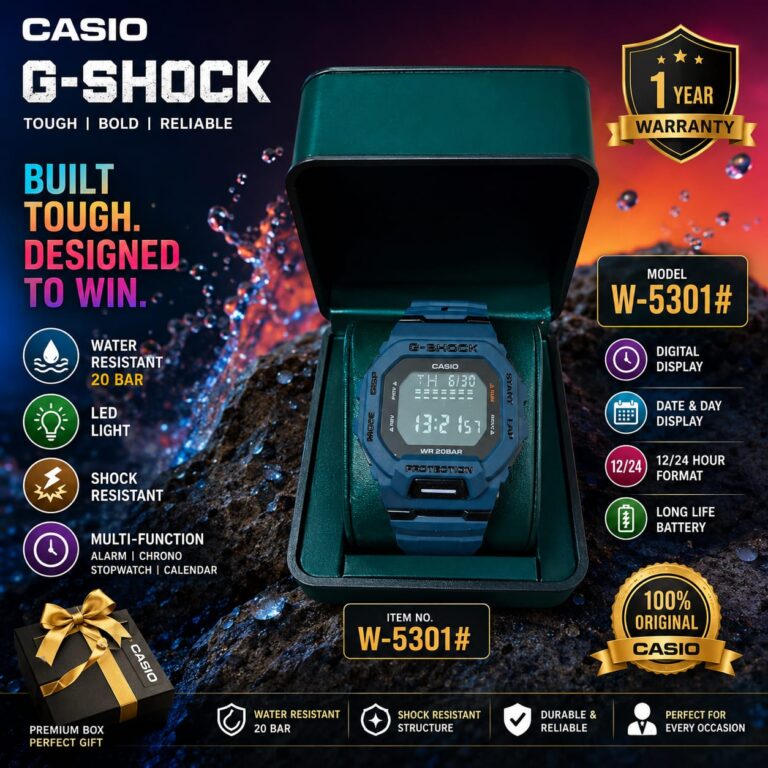CASIO G-SHOCK W-5301# Premium Digital Watch