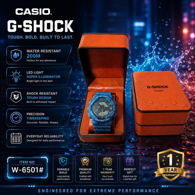 CASIO G-SHOCK W-6501# Premium Analog-Digital Watch