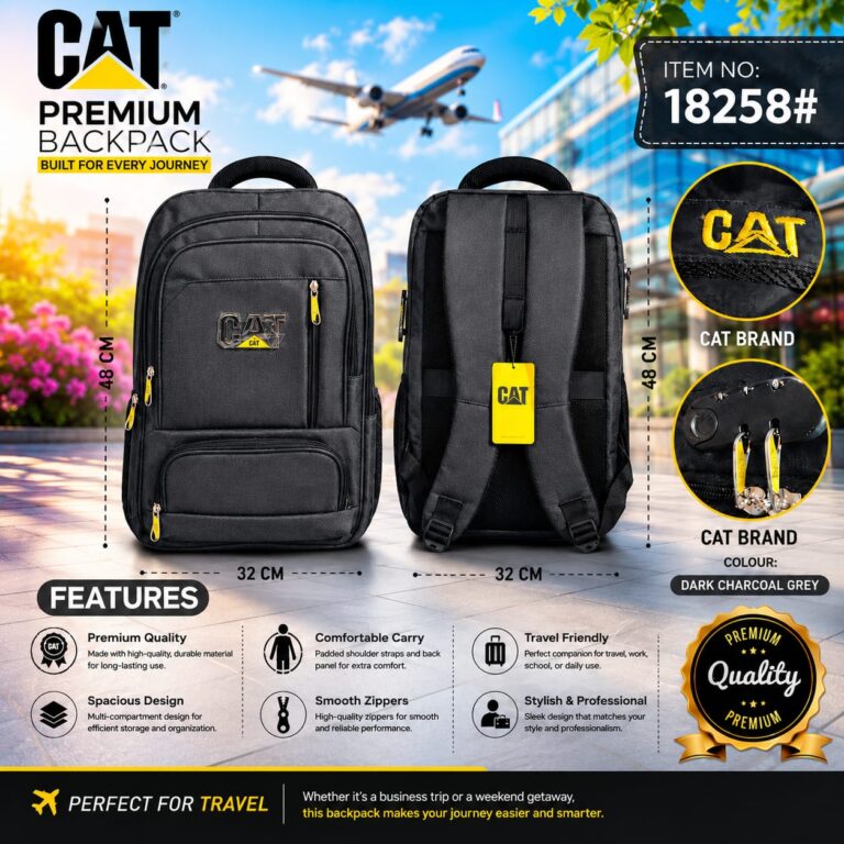 CAT Premium Backpack – Item No. 18258# (Dark Charcoal Grey)