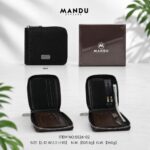 MANDU Premium Zipper Leather Wallet – Black (5526-02)