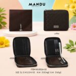 MANDU Premium Zipper Leather Wallet – Coffee Brown (5526-02)