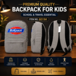 Premium Kids School & Travel Backpack (Light Grey) – Item No. 6019