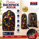 Premium Waterproof Kids Backpack (Multicolor Print) – Item No. 6019-1