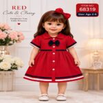 Classic Red Princess Bow Dress (68319)