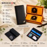 WEICHEN Premium Long Wallet – Black (Model: 8513-02Y)