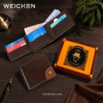 WEICHEN Premium Bi-Fold Leather Wallet – Coffee Brown (8503-03Y)