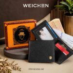 WEICHEN Premium Men's Leather Wallet – Black (8501-04Y)