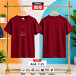 Premium Cotton Kids T-Shirt (Maroon) – Item No. 9510